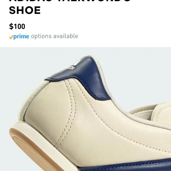 Adidas women's Cream and Navy Athletic Shoe taekwondo - Picture 7 of 12